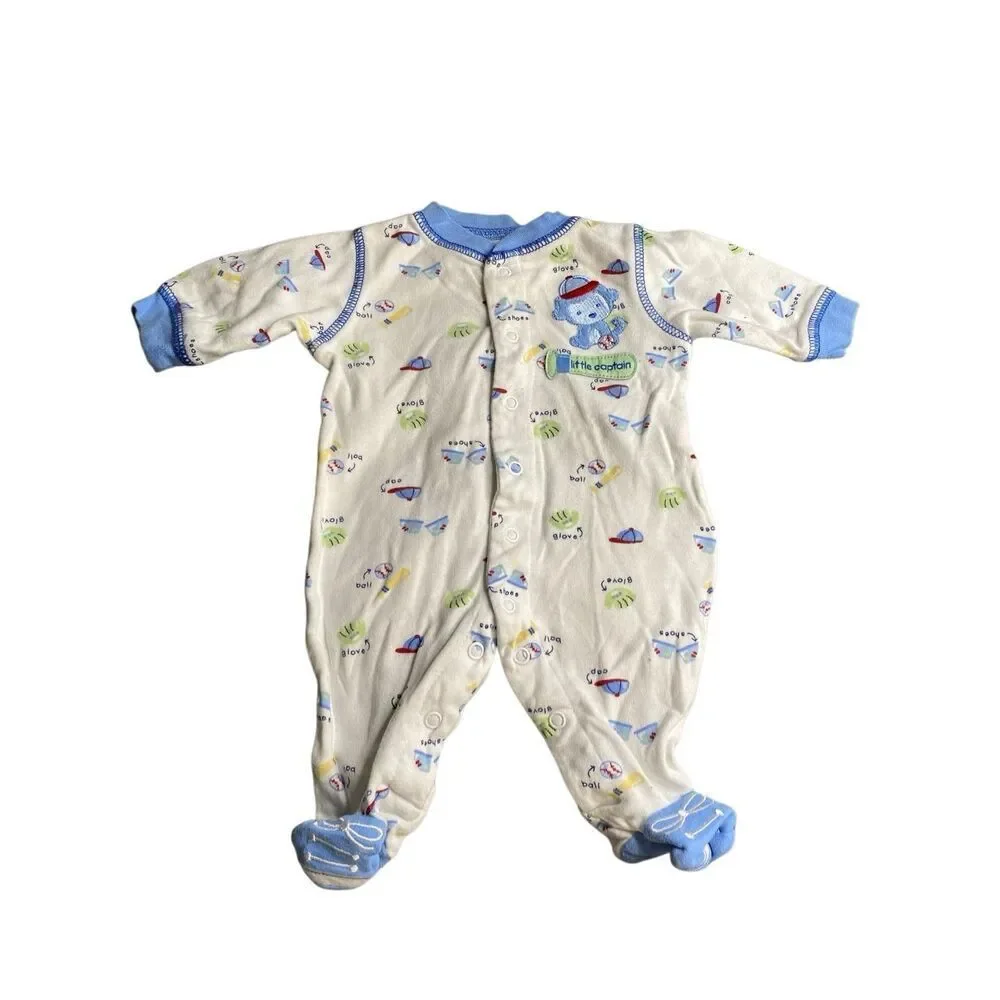 Carter’s Circo Baby Boy Newborn Sleepwear Bodysuit Outfit Lot of 3 Sports